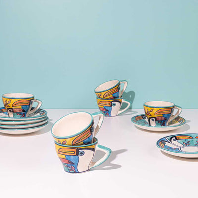 Tropical Bay 15pc Ceramic Tea Set Amalfiee Ceramics
