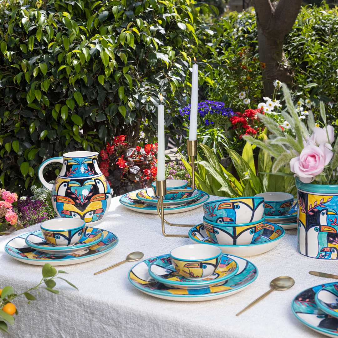 Tropical Bay 28pc Ceramic Dinner Set Amalfiee Ceramics