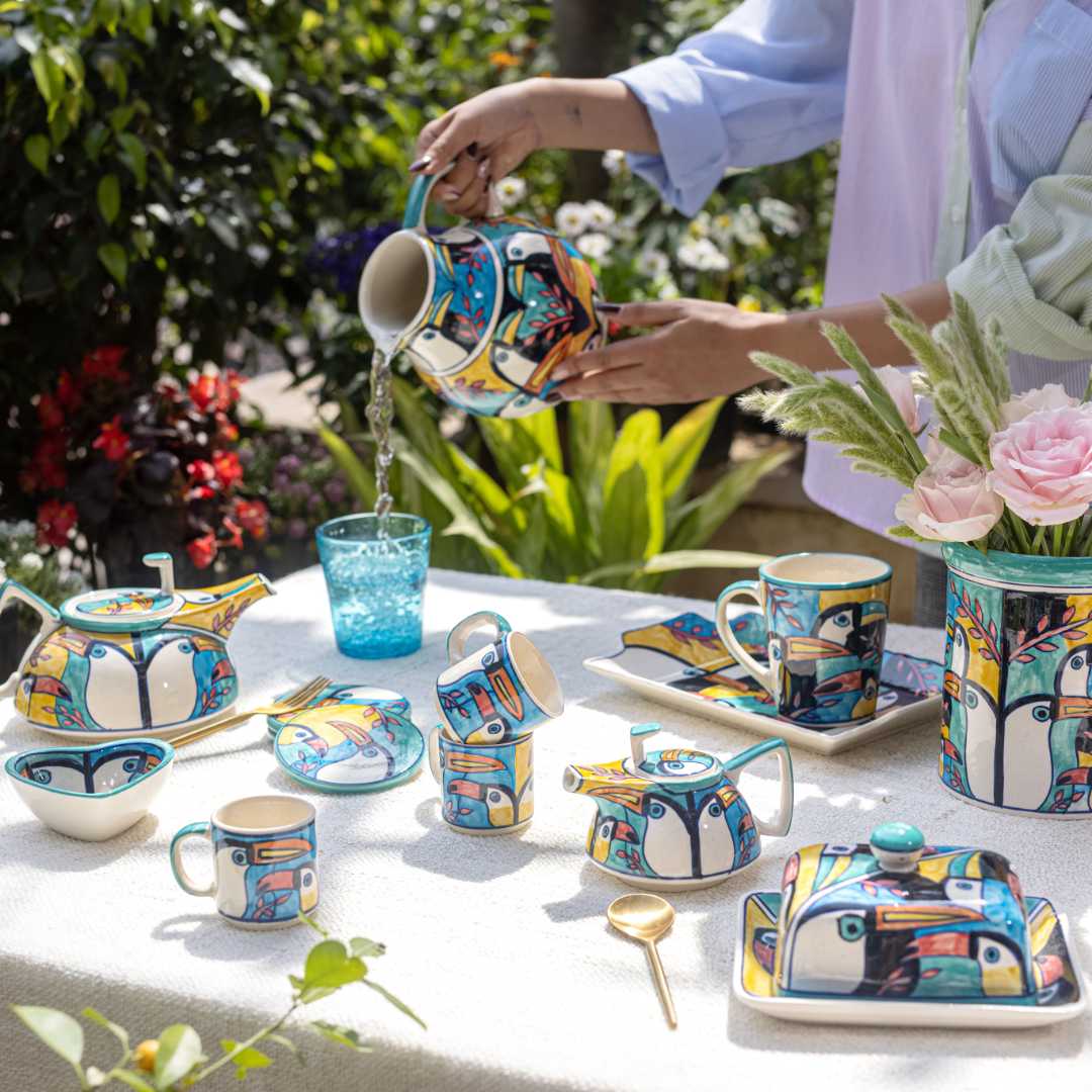 Tropical Bay 28pc Ceramic Dinner Set Amalfiee Ceramics