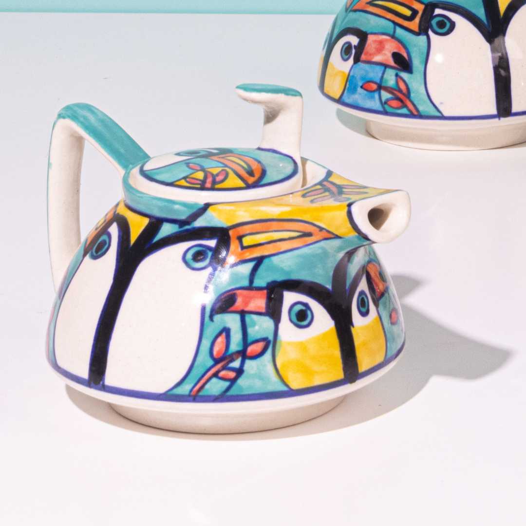 Tropical Bay 3pc Ceramic Tea Set Amalfiee Ceramics