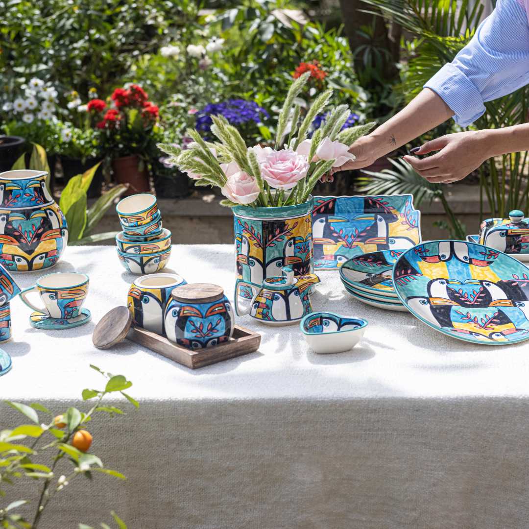 Tropical Bay 82pc Ceramic Dinner Set Amalfiee Ceramics