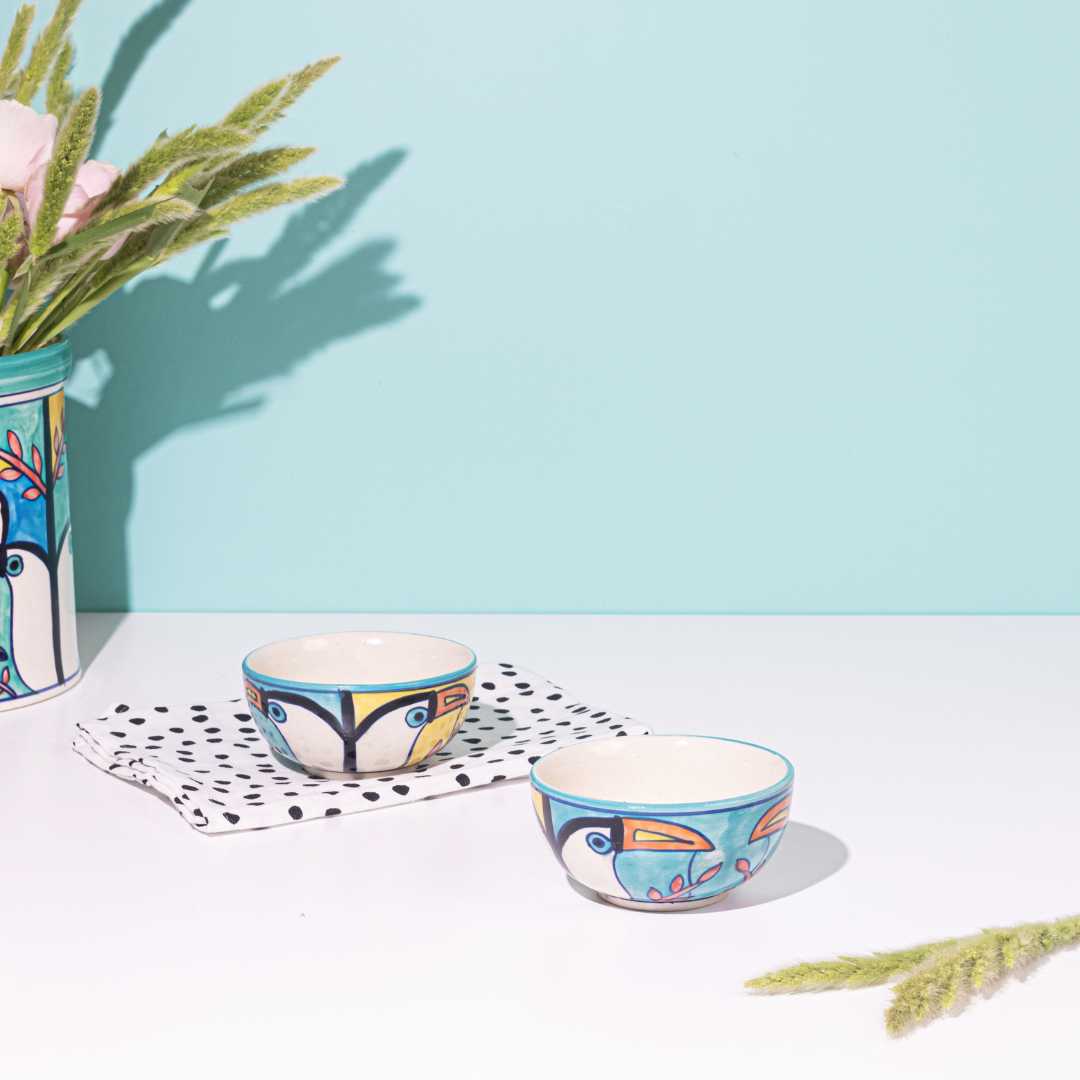 Tropical Bay 8pc Ceramic Dinner Set for 2 Amalfiee Ceramics