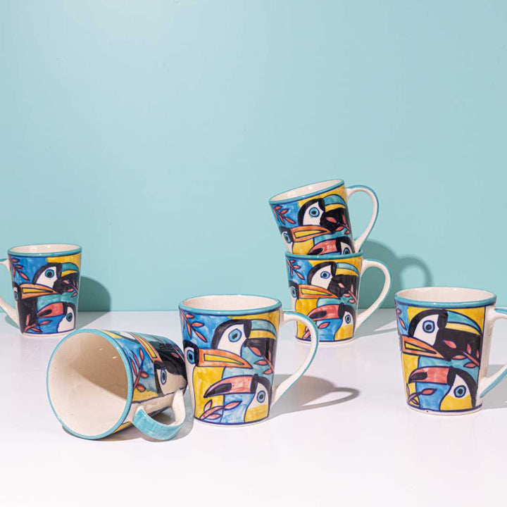 Tropical Bay Ceramic Coffee Mugs Amalfiee Ceramics