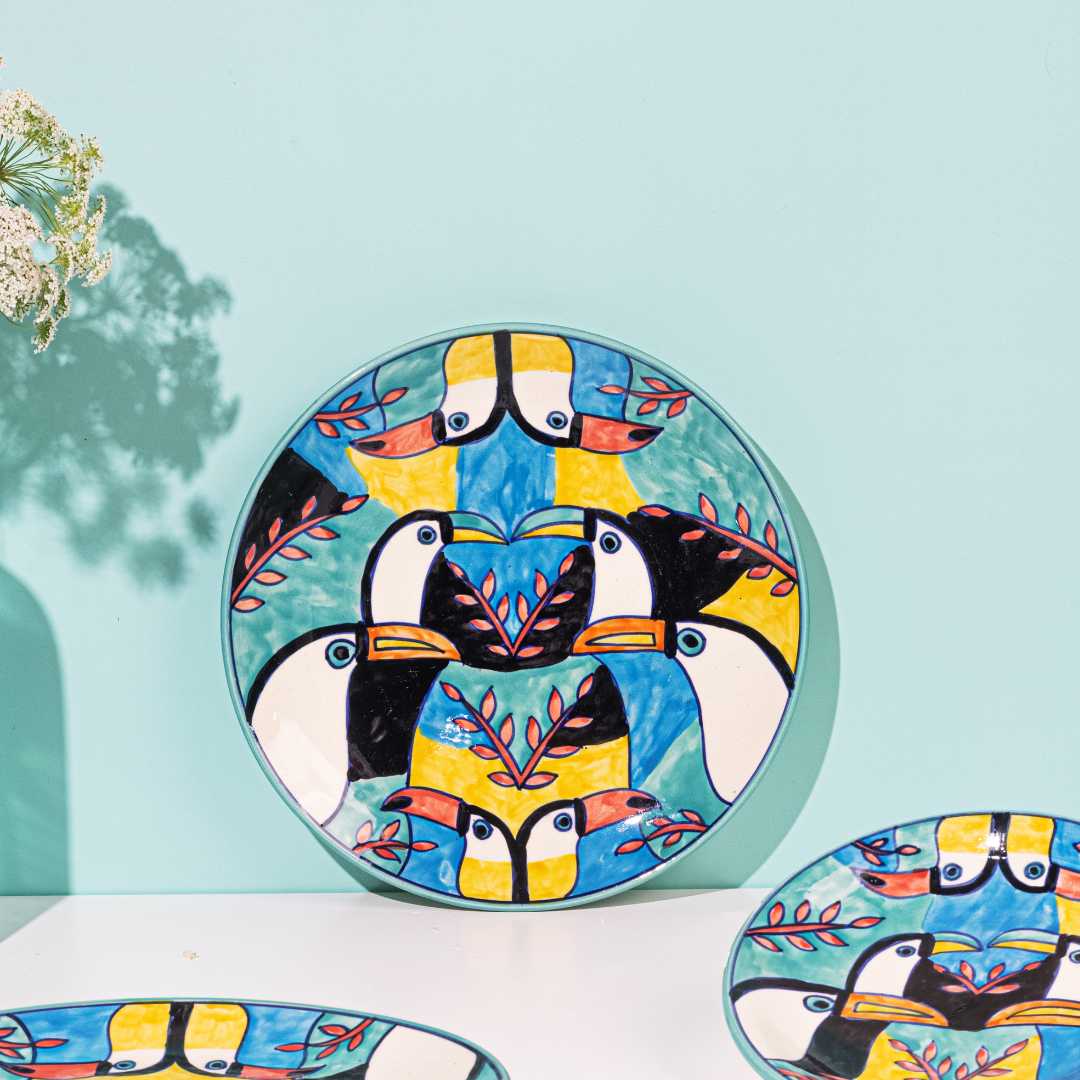 Tropical Bay Ceramic Dinner Plates Amalfiee Ceramics