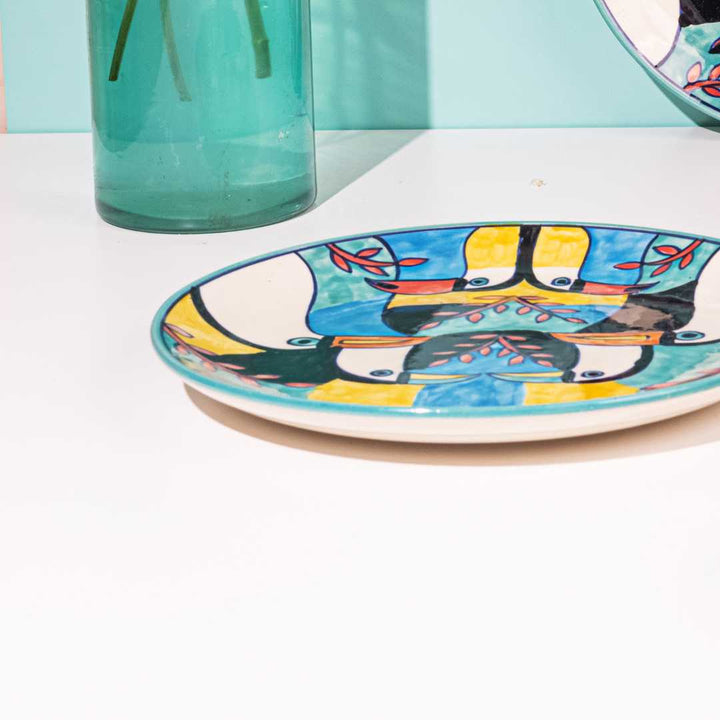 Tropical Bay Ceramic Dinner Plates Amalfiee Ceramics