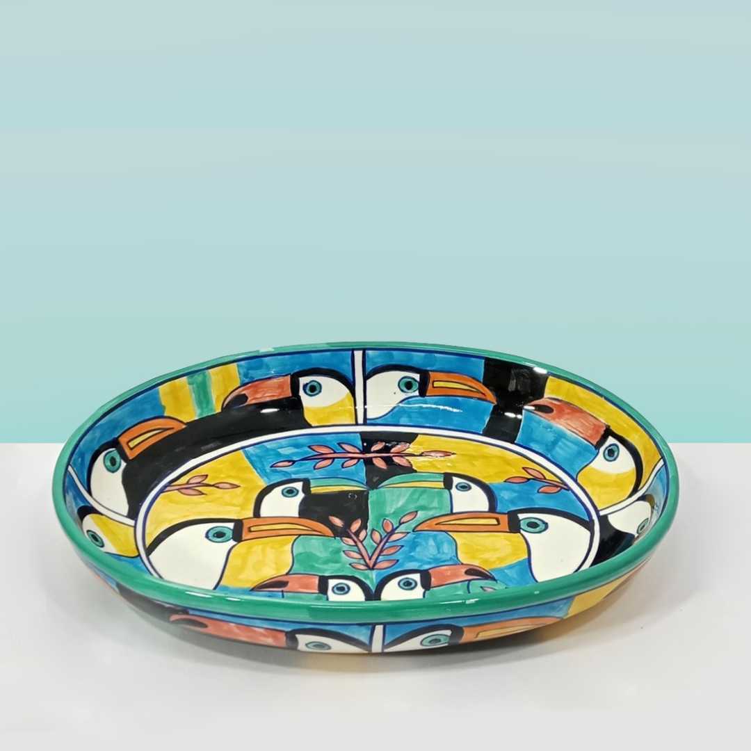Tropical Bay Ceramic Platter Amalfiee Ceramics