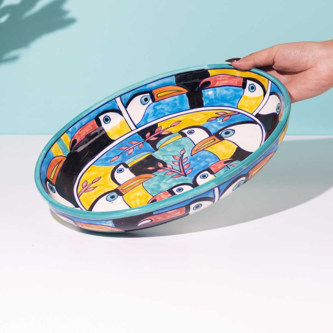 Tropical Bay Ceramic Platter Amalfiee Ceramics