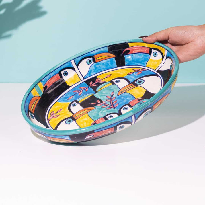 Tropical Bay Ceramic Platter Amalfiee Ceramics