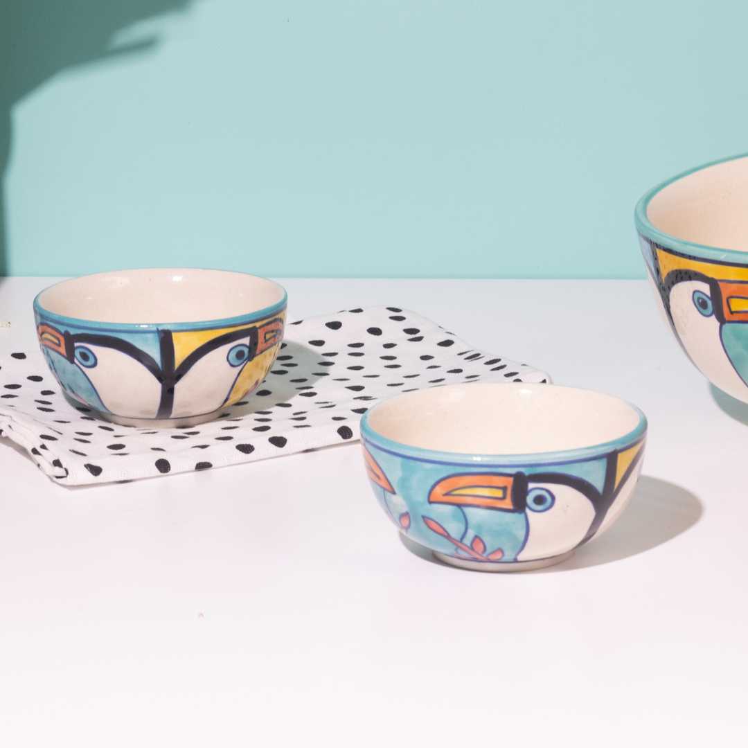 Tropical Bay Ceramic Portion Bowls Set of 2 Amalfiee Ceramics