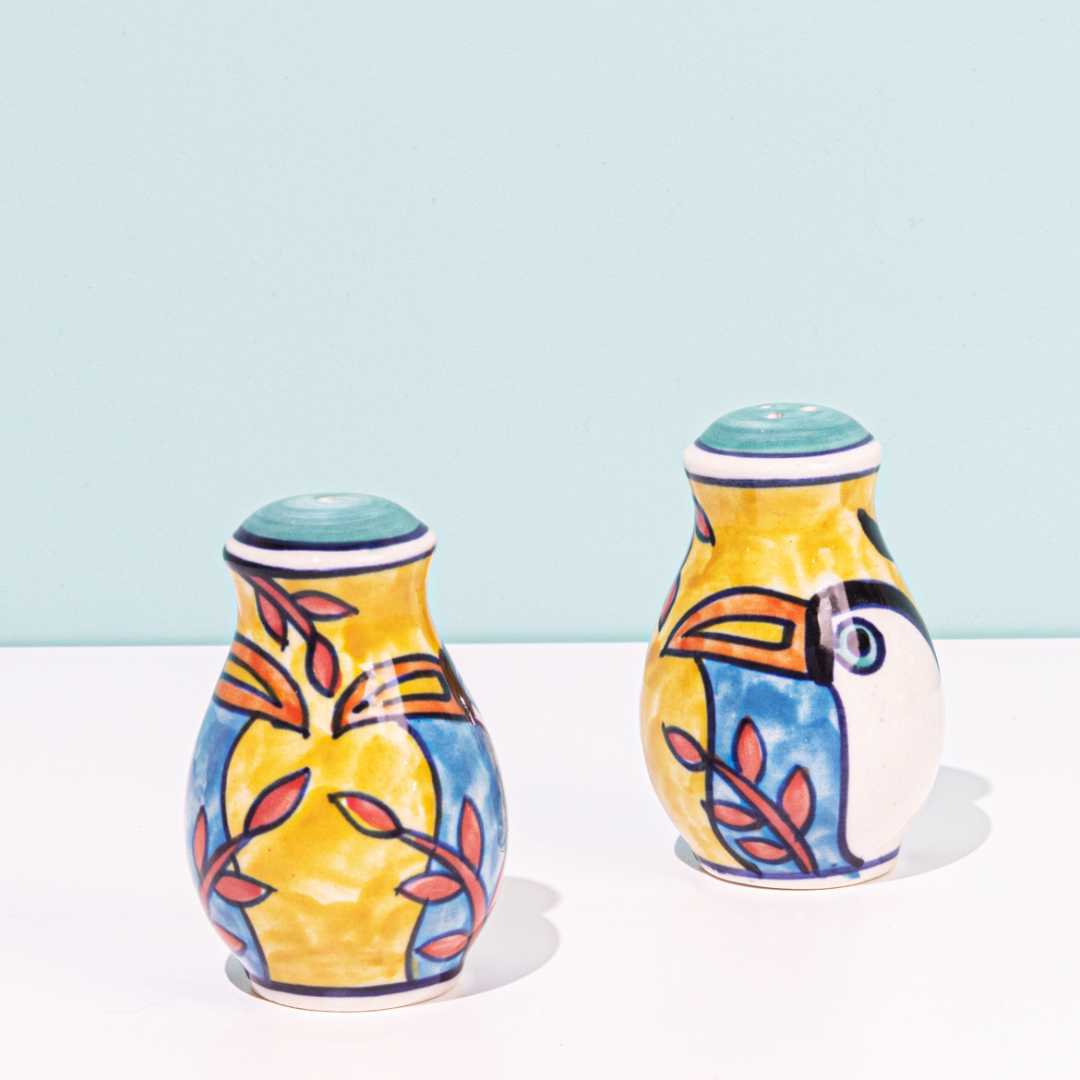 Tropical Bay Ceramic Salt and Pepper Shakers Amalfiee Ceramics