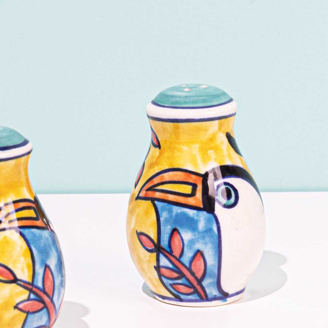 Tropical Bay Ceramic Salt and Pepper Shakers Amalfiee Ceramics