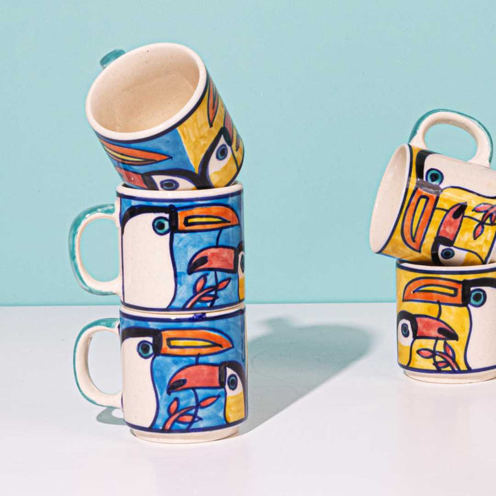 Tropical Bay Ceramic Small Coffee Mugs Amalfiee Ceramics
