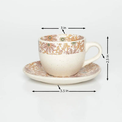 Turkish Print Ceramic Cup & Saucer Amalfiee_Ceramics