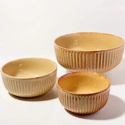 Utkarisht Ceramic Serving Bowls with Golden Rimmed Edges Amalfiee_Ceramics