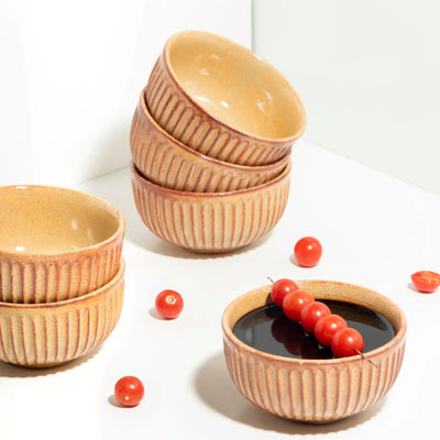 Utkarisht Ceramic Soup Bowl with Golden Rimmed Edges (Set of 2) Amalfiee_Ceramics