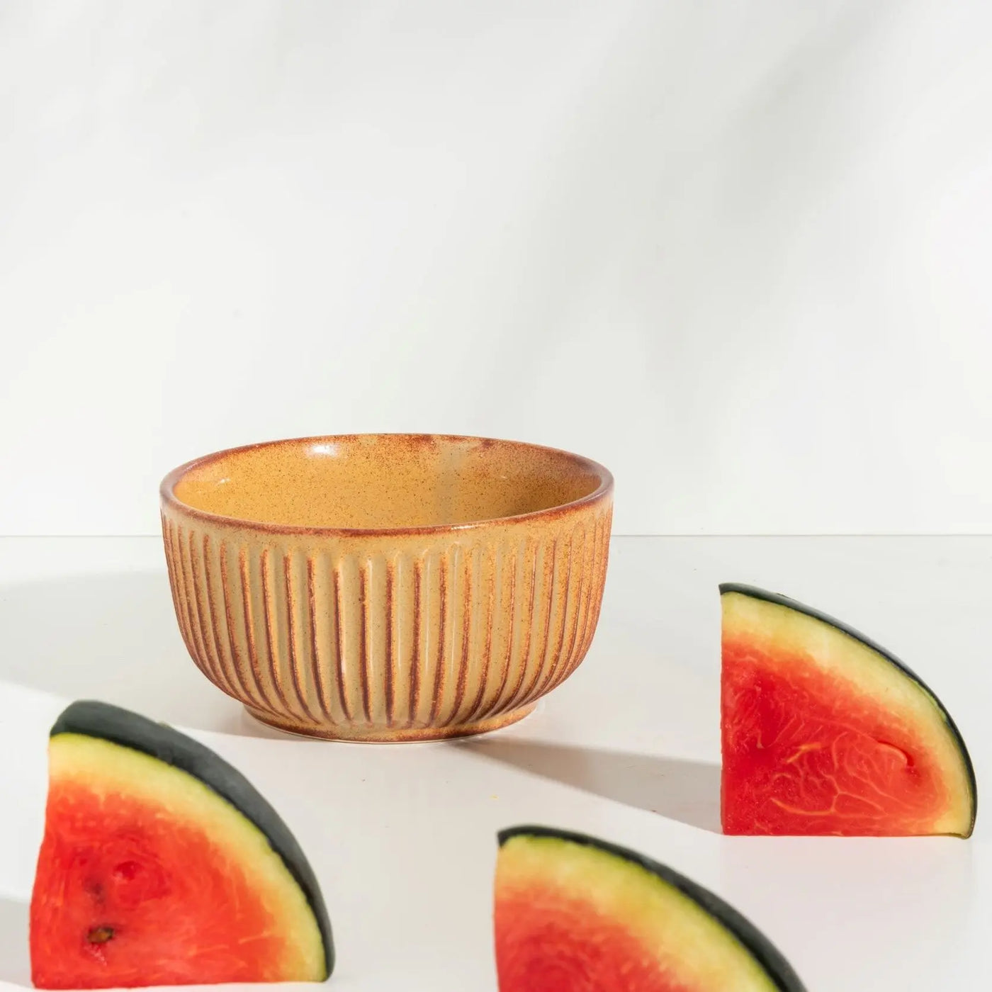 Utkarisht Ceramic Soup Bowl with Golden Rimmed Edges (Set of 4) Amalfiee_Ceramics