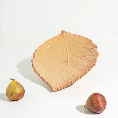 Utkarisht Premium Ceramic leaf Shaped Platter Amalfiee_Ceramics