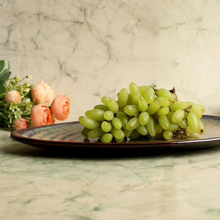 Vriksh Ceramic Oval Platter Amalfiee_Ceramics