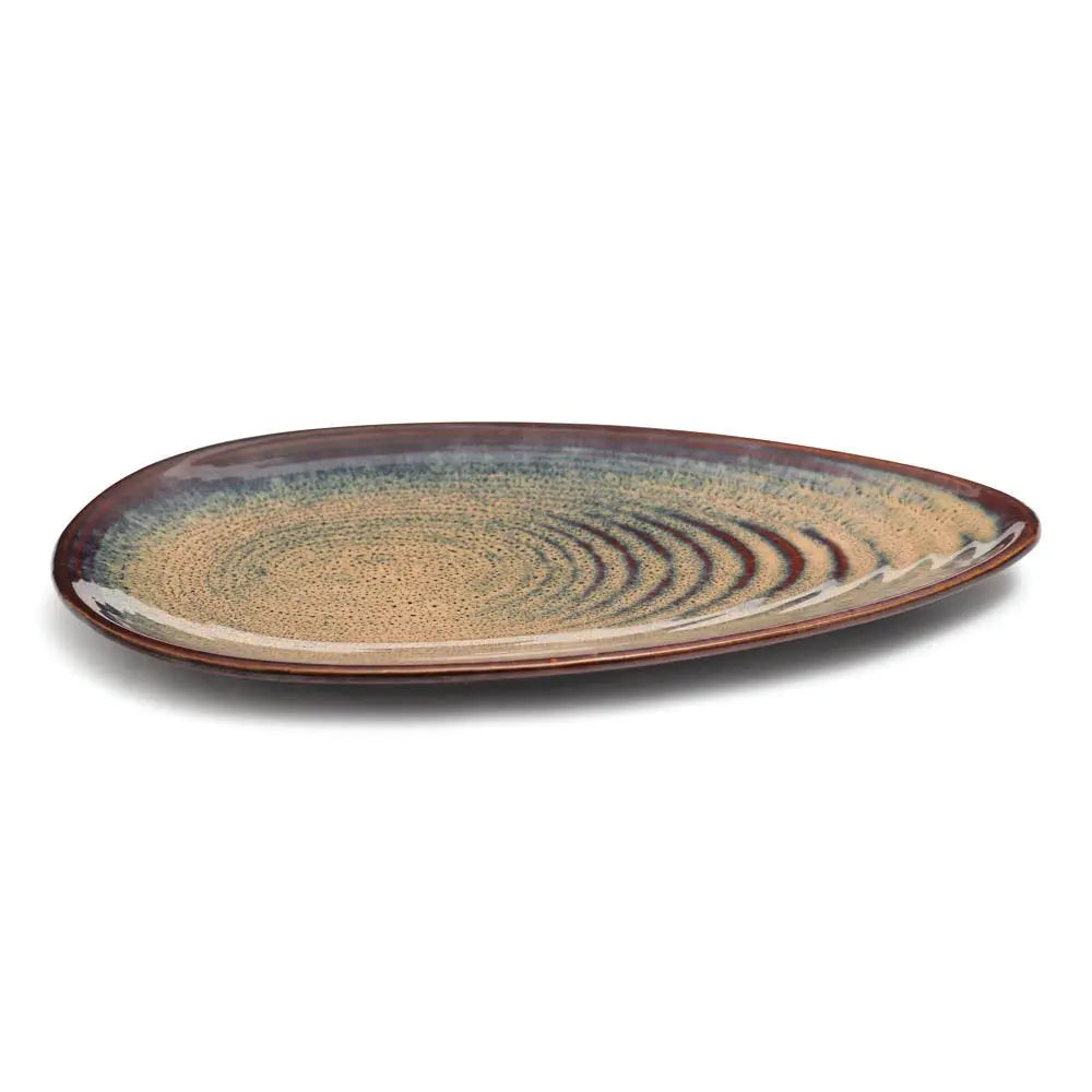 Vriksh Ceramic Oval Platter Amalfiee_Ceramics