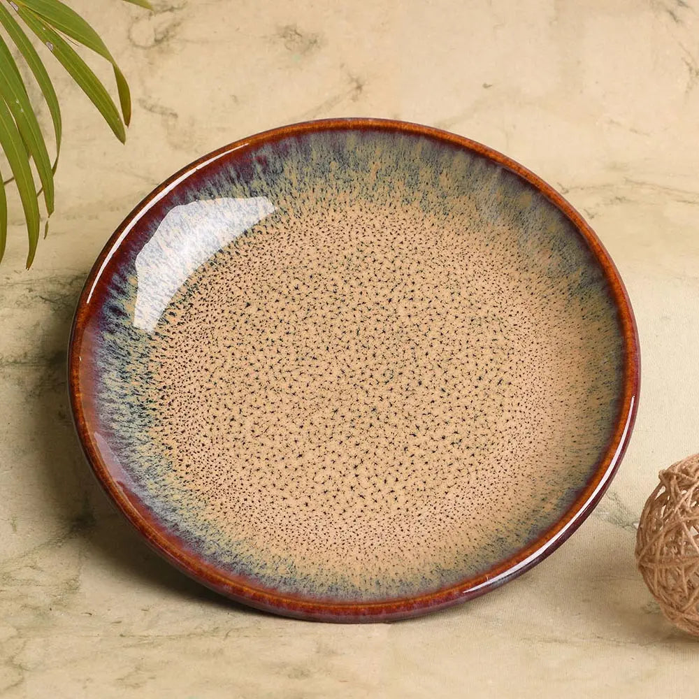 Vriksh Ceramic Quarter Salad Plate Amalfiee_Ceramics