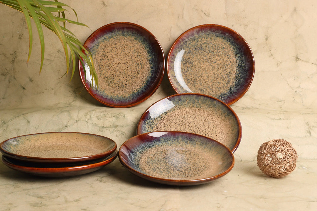 Vriksh Ceramic Quarter Salad Plate Amalfiee_Ceramics