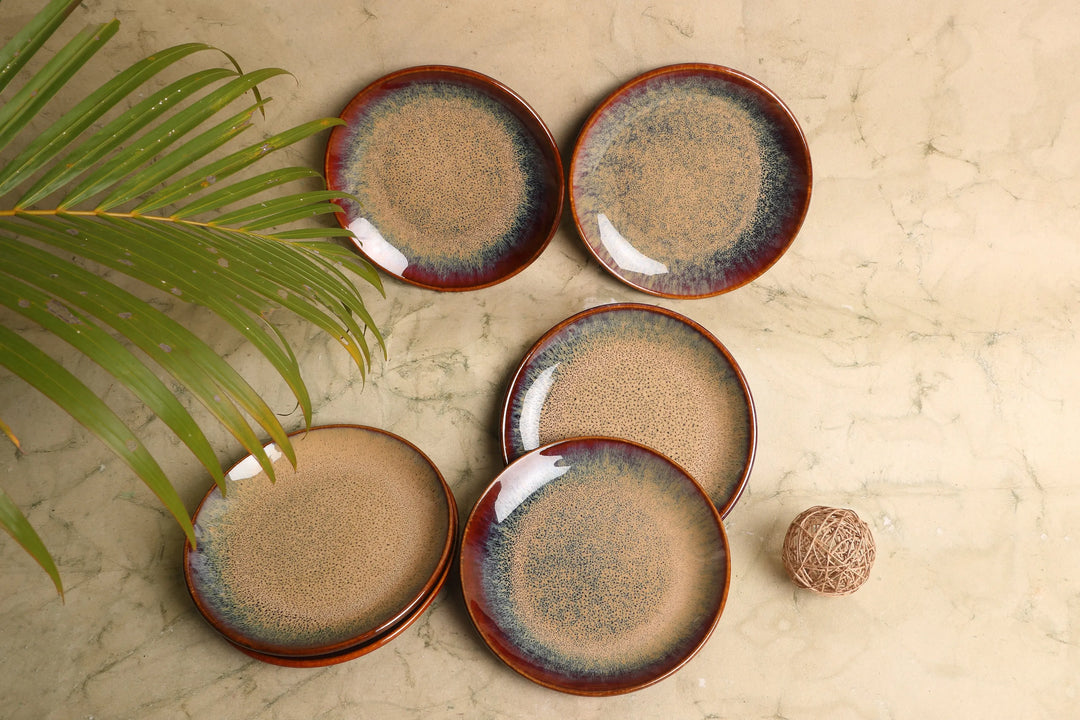 Vriksh Ceramic Quarter Salad Plate Amalfiee_Ceramics