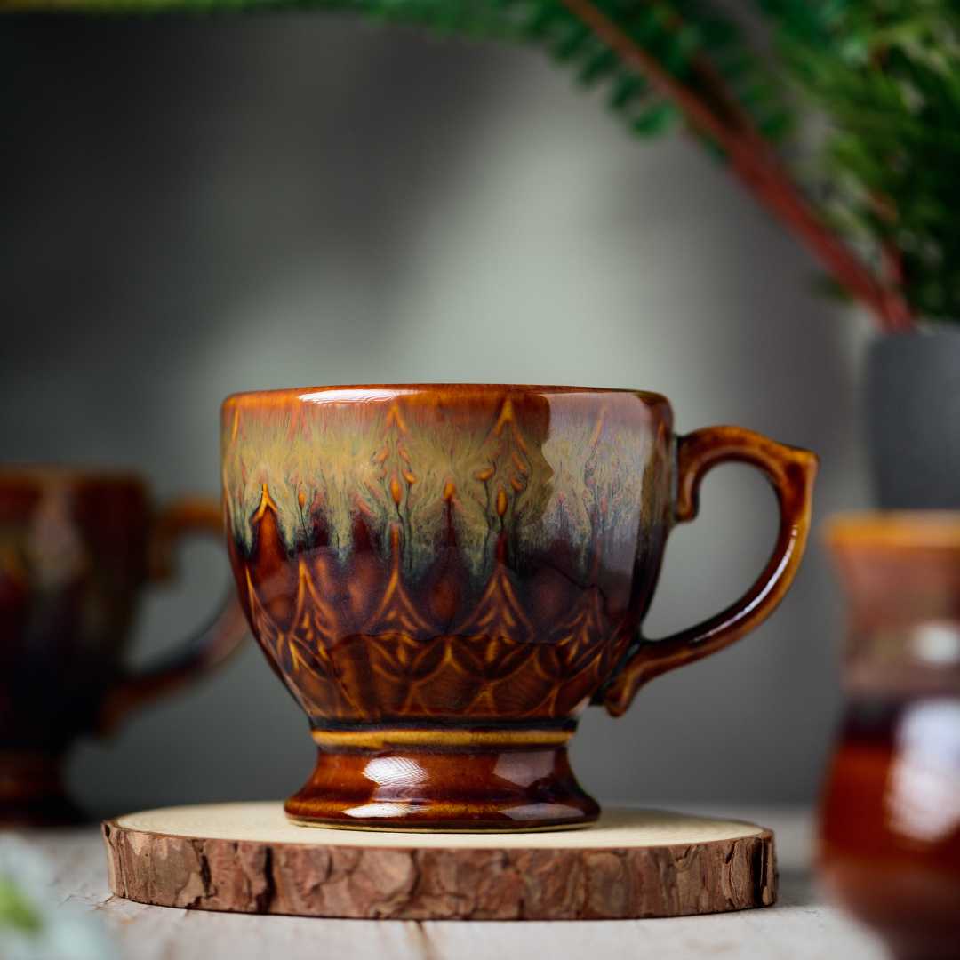 Vriksh Vintage Style Ceramic Mug Set of 2 Amalfiee_Ceramics